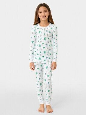 Roller Rabbit Kids "Luck O' The Monkey" Pajamas Size 10